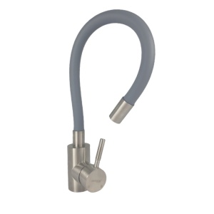 Baterie bucatarie MIXXUS SUS-011 REFL GRAY din otel inoxidabil, Monocomanda, Racorduri incluse - Img 3