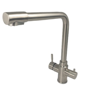 Baterie bucatarie MIXXUS SUS-021 din otel inoxidabil, Monocomanda, Racorduri incluse - Img 2