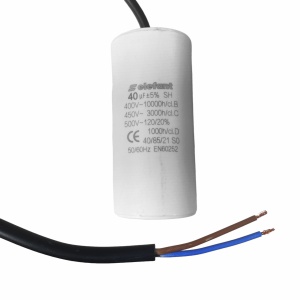 Condensator cu fire CBB60 40µF 45x92mm 450V, Elefant