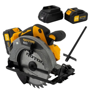 Fierastrau circular pe acumulator ROTOR RSC21, 21V/ 3Ah, 1000 W, 4300 rot/min, Brushless - Img 1
