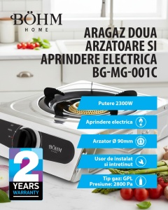 Plită cu un arzător și aprindere electrică BÖHM BG-MG-001C