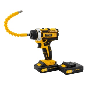 Trusa autofiletanta pe acumulator 21V ROTOR RCD21 + biti, 1350 RPM, Brushless - Img 3