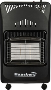 Soba pe gaz GPL Hausberg HB-1010NG, aprindere piezo-electrica, 4.2kW, Negru, Ceas butelie, 1m furtun gaz MN2015 si 2 coliere furtun - Img 2