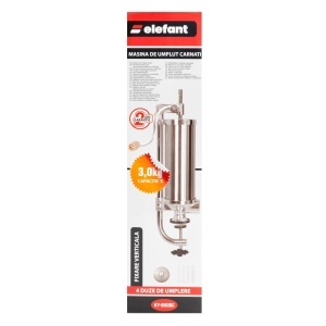 Aparat de facut carnati vertical 3kg INOX, Elefant KY-2005C - Img 2