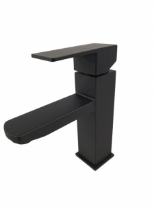 Baterie bucatarie MIXXUS KUB-001 BLACK din otel inoxidabil, Monocomanda, Racorduri incluse - Img 3