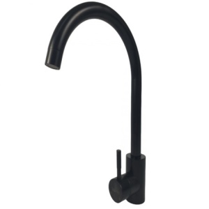 Baterie bucatarie MIXXUS SUS-011-2 BLACK din otel inoxidabil, Monocomanda, Racorduri incluse - Img 2
