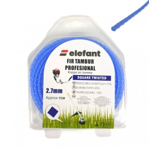 FIR TAMBUR (PATRAT TWISTED BLUE) 2.7mm x 15 m - Img 2