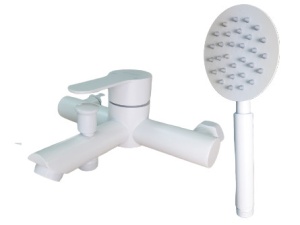 MIXXUS DAX-009 WHITE EURO baterie baie din otel inoxidabil - Img 3