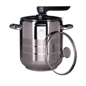Oala sub presiune, cu capac din sticla, 9 l, Grunberg PC9 - Img 3