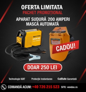 PACHET PROMO Aparat de sudura 200A + masca CADOU