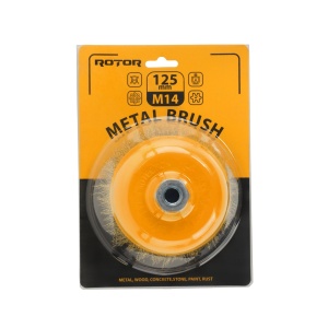 Perie de sarma tip cupa ROTOR 125mm M14 - Img 2