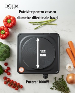 Plită electrică cu un ochi BÖHM BE-H-002F-B - Img 8