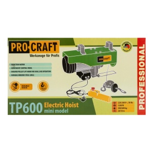 Scripete electric PROCRAFT TP600, 1200 W, 600 Kg - Img 2