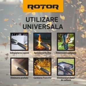 Suflantă aer pe acumulator ROTOR RS-2000 cu 1 acumulator 21V / 2Ah si incarcator ROTOR - Img 6