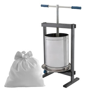 Teasc/Presa struguri Vilen Inox 20 L, cuva dubla, Ucraina Traditional