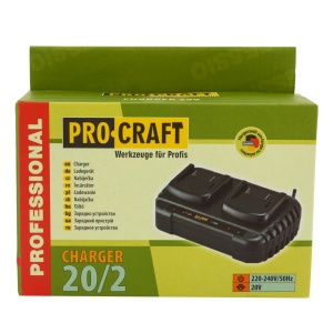 20/2 incarcator rapid pentru 2 Acumulatori Procraft - Img 2