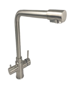 Baterie bucatarie MIXXUS SUS-021 din otel inoxidabil, Monocomanda, Racorduri incluse - Img 3