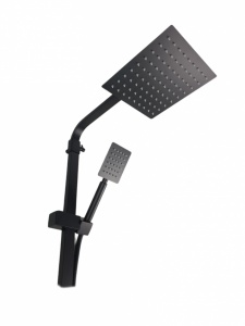 Coloana de dus Mixxus KUB-009-J NEGRU, 120 cm baterie si para, monocomanda, furtun flexibil - Img 3