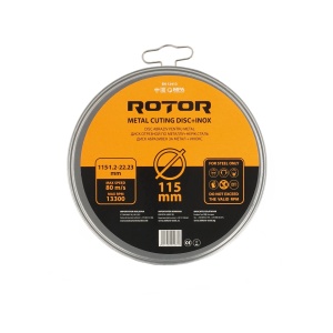 Disc abraziv pentru metal+inox ROTOR 115*1,2*22,23 set 10 - Img 1