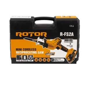 Mini fierăstrău tip sabie cu acumulator R-FS2A 20V / 2Ah, Brushless, 1 X ACUMULATOR, 3 X LAME - Img 2
