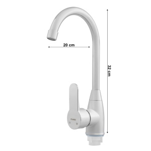 Baterie bucatarie din plastic PLAMIX Mario-011 Chrome - Img 2