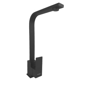 Baterie bucatarie MIXXUS KUB-011 BLACK din otel inoxidabil, Monocomanda, Racorduri incluse - Img 2