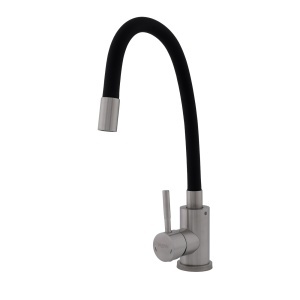 FB-011 Ref Black – Baterie bucătărie SUS 304 cu pipă flexibilă neagră VITAL FLOW