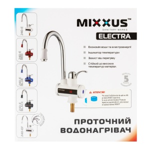 MIXXUS Electra 240-E Red robinet instant electric pentru apa, 3 kW din plastic si otel inoxidabil - Img 2
