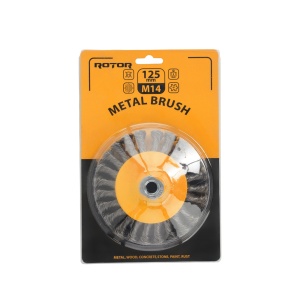 Perie de sarma conica cu noduri ROTOR 125mm M14 - Img 2