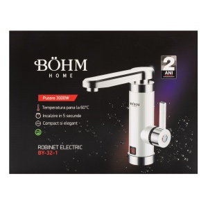 Robinet electric cu pipă rotativă tip L, afișaj digital BÖHM BY-32-1 3000 W - Img 2