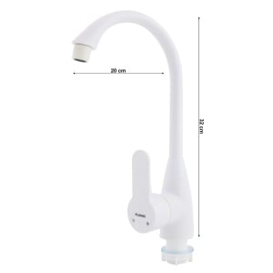 Baterie bucatarie din plastic PLAMIX Mario-011 White - Img 3