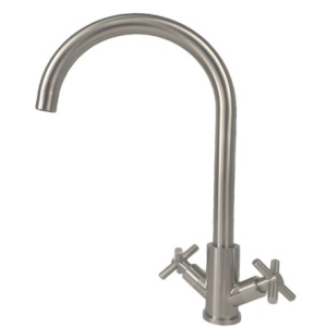 Baterie bucatarie MIXXUS DVE-011 din otel inoxidabil, Dubla comanda, Racorduri incluse - Img 2