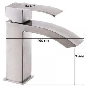 Baterie lavoar Mixxus AMA-001, culoare crom - Img 3