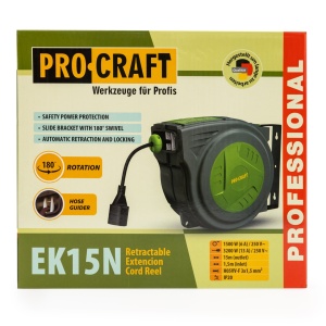Bobina prelungitoare retractabila 15m PROCRAFT EK15 - Img 3