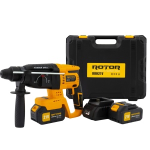 Ciocan rotopercutor cu acumulator, RRH21V ROTOR 21V/3Ah , 1800 rpm, 4450 bpm, - Img 1