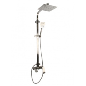 Coloana de dus Mixxus AMA-009-J, 120 cm baterie si para, monocomanda, furtun flexibil