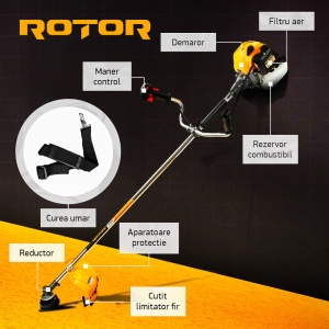 Motocoasa pe benzina R5500 ROTOR 4.7 CP , 5500 Watti - Img 2