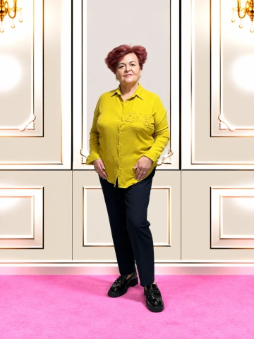 Cămașă damă lime cu aplicație decorativă – Beatrice
