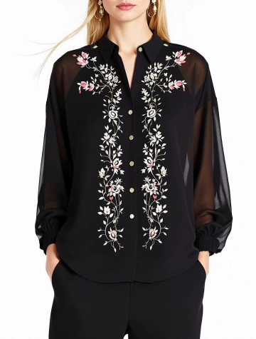 Hand-Embroidered Silk Blouse [DEMO]