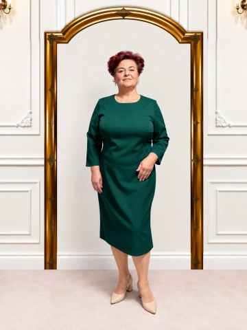 Rochie elegantă verde smarald – Serena