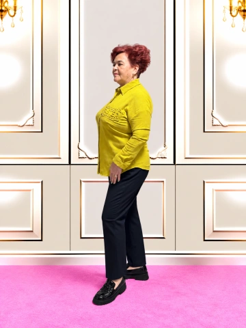 Cămașă damă lime cu aplicație decorativă – Beatrice - Img 2