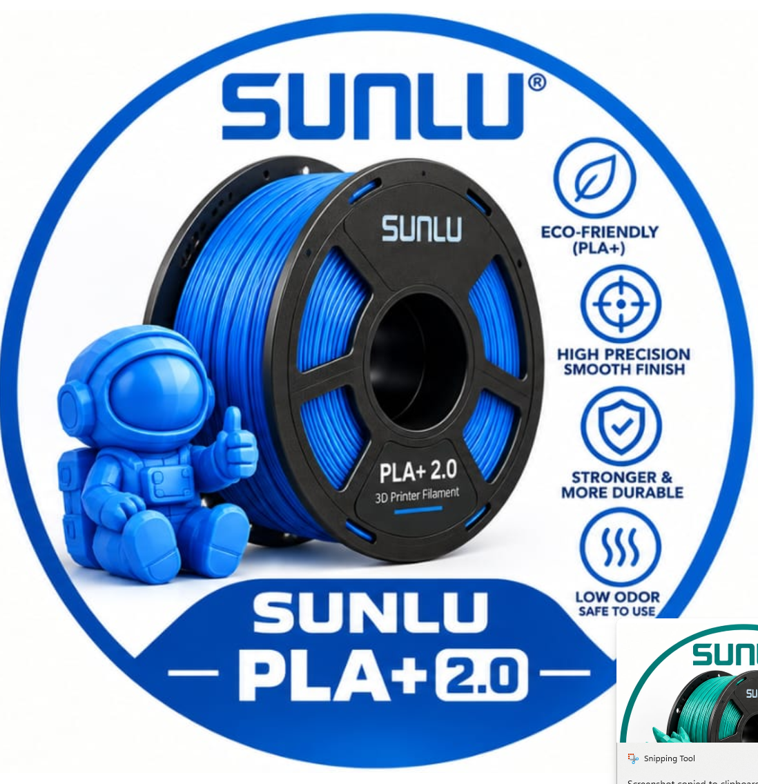 Filament Sunlu PLA+ 2.0