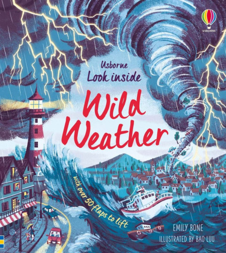 Carte cu multe clapete pentru copii curiosi, Look Inside Wild Weather, usborne, 5+
