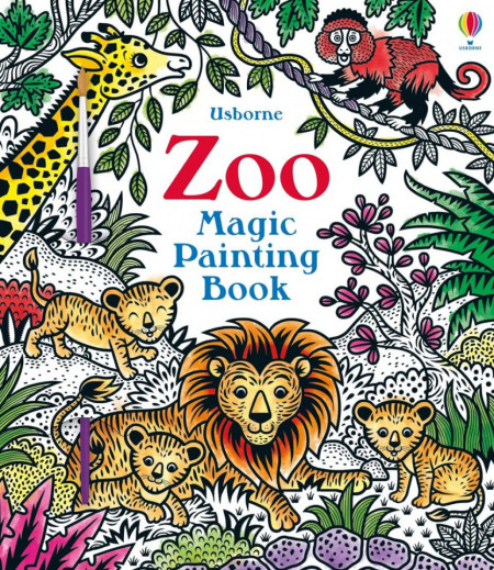 Carte de pictat doar cu apa, Zoo Magic Painting, usborne