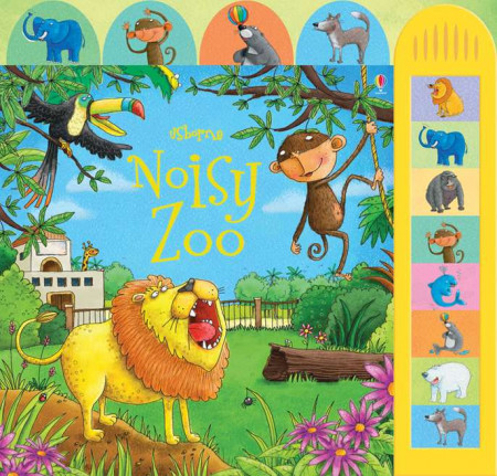 Carte sonora Noisy zoo, cu animale de la zoo