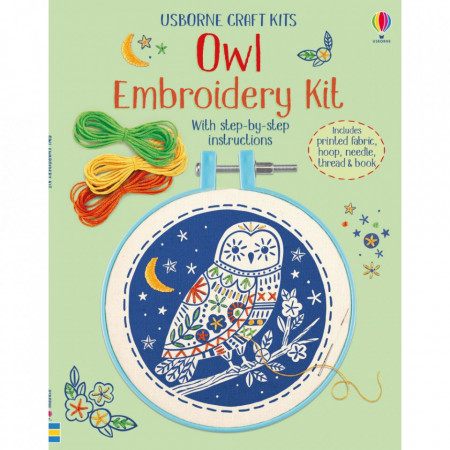 Kit "Embroidery Kit: Owl", 7 ani+, Usborne