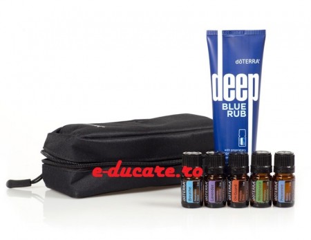 Athlete's Kit, crema deep blue + 5 uleiuri la 5ml, Doterra