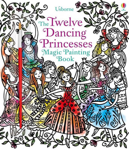 Carte magica de pictat doar cu apa, Magic painting the twelve dancing princesses