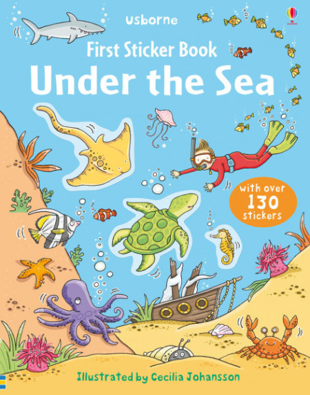 Under the sea sticker book, 3+, Usborne