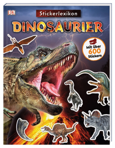 Carte in limba germana cu stickere, Sticker-Lexikon, Dinosaurier, dK, 4+